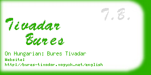 tivadar bures business card